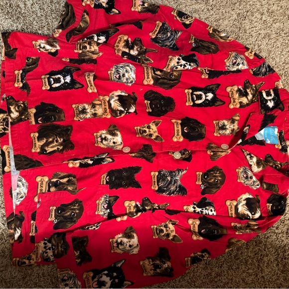 Ladies Cozy Dog Print Flannel Pajamas - Picture 3 of 6